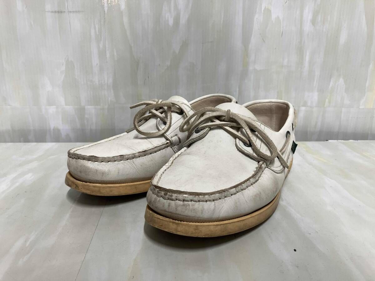 PARABOOT パラブーツ デッキシューズ ホワイト レザー 1014 6サイズ