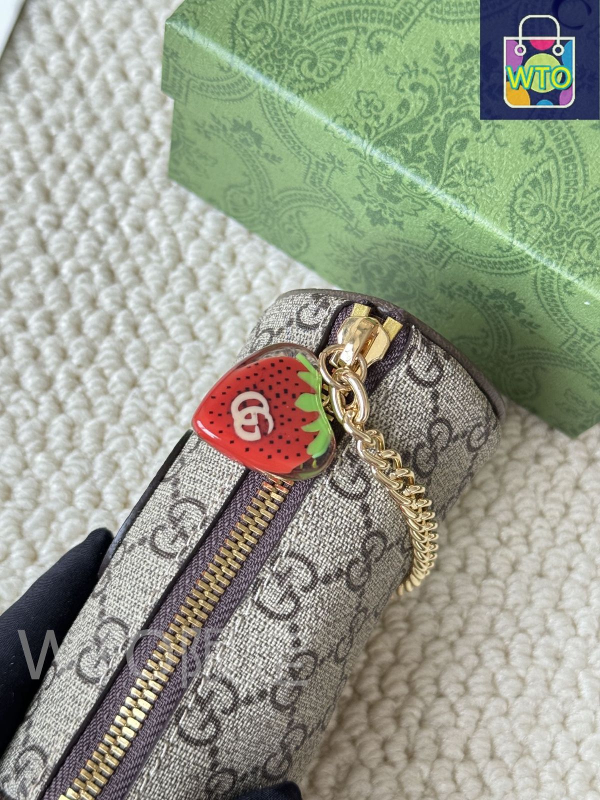 今日特価】GUCCI 新作 レディース ベージュ/エボニー キャンバス