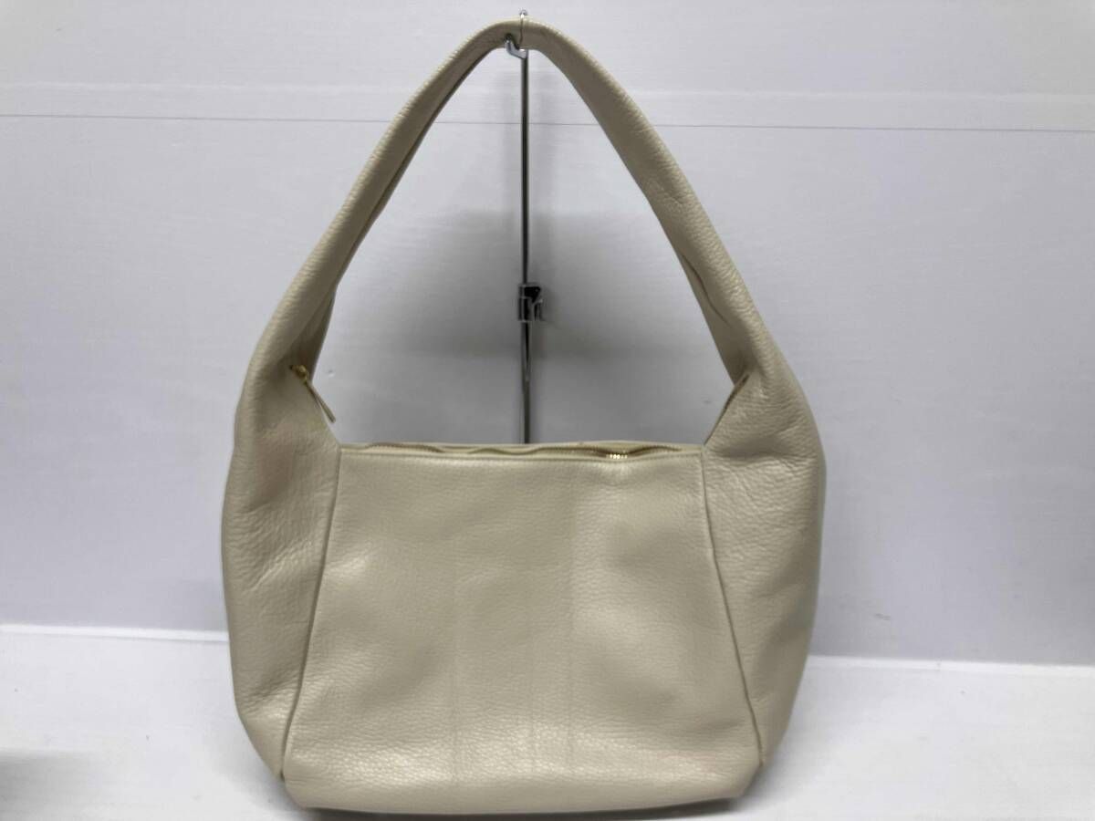 LA SCAIA ラスカイア ソフトワンショルレザーバッグ 牛革 オフホワイト 白 ハンドバッグ 通年