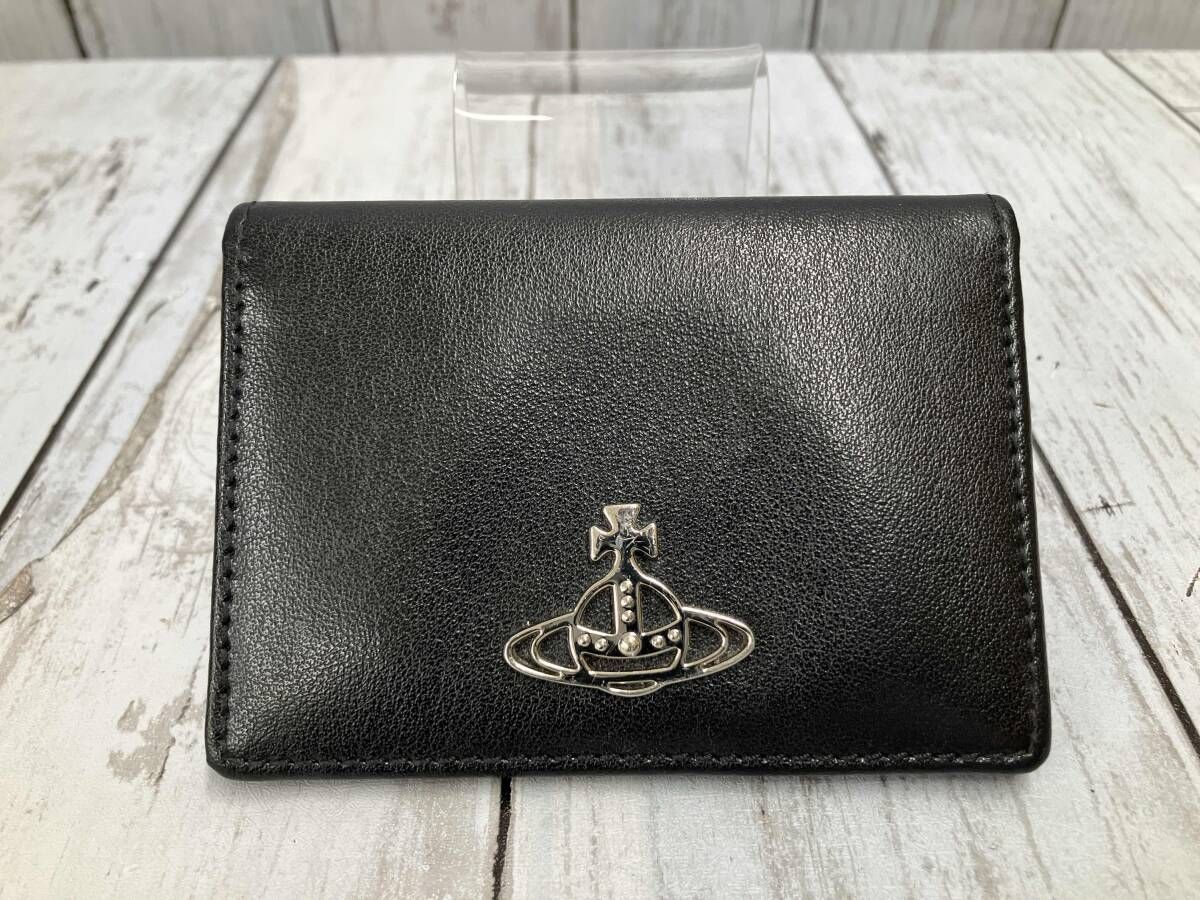 Vivienne Westwood ヴィヴィアンウエストウッド カードケース レザー ブラック ロゴ