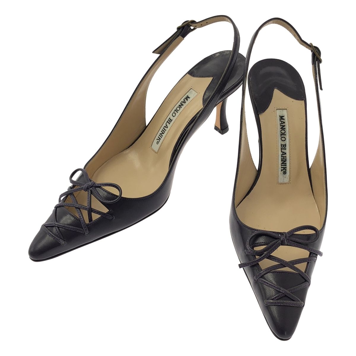 MANOLO BLAHNIK / マノロブラニク | レースアップ ポインテッドトゥ 