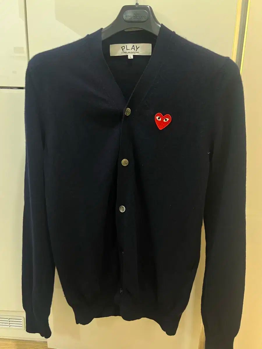25 fw コム デ ギャルソン ネイビー カーディガン L