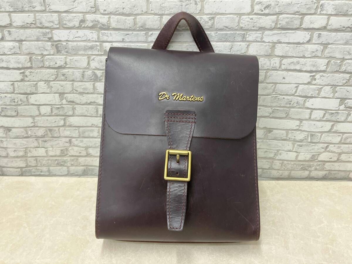 Dr. Martens ブラウン ミニバックパック Dr.Martens ドクターマーチン ミニレザーバックパック リュックサック