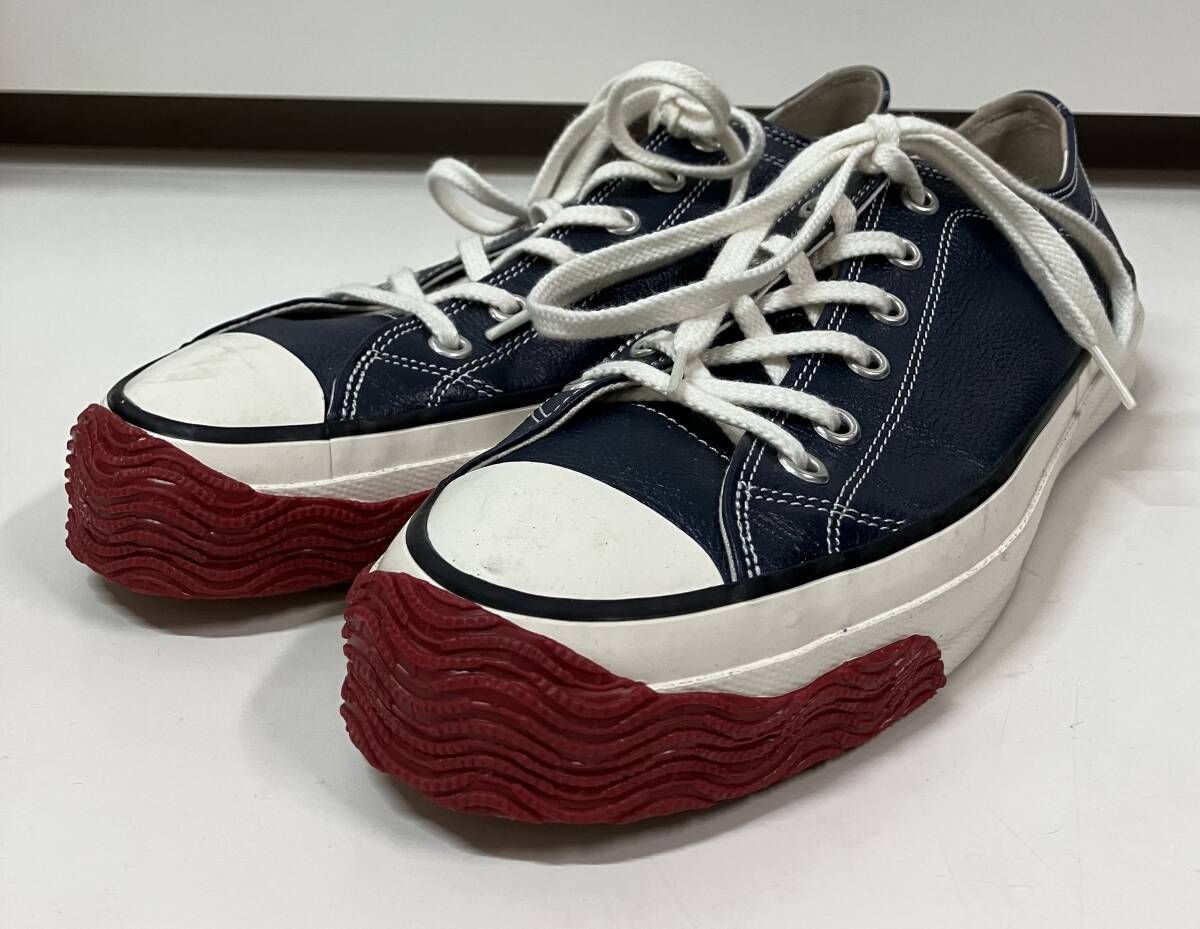 SPINGLE MOVE スピングルムーブ SPM 341 カンガルーレザー スニーカー サイズXL ミッドナイトブルー