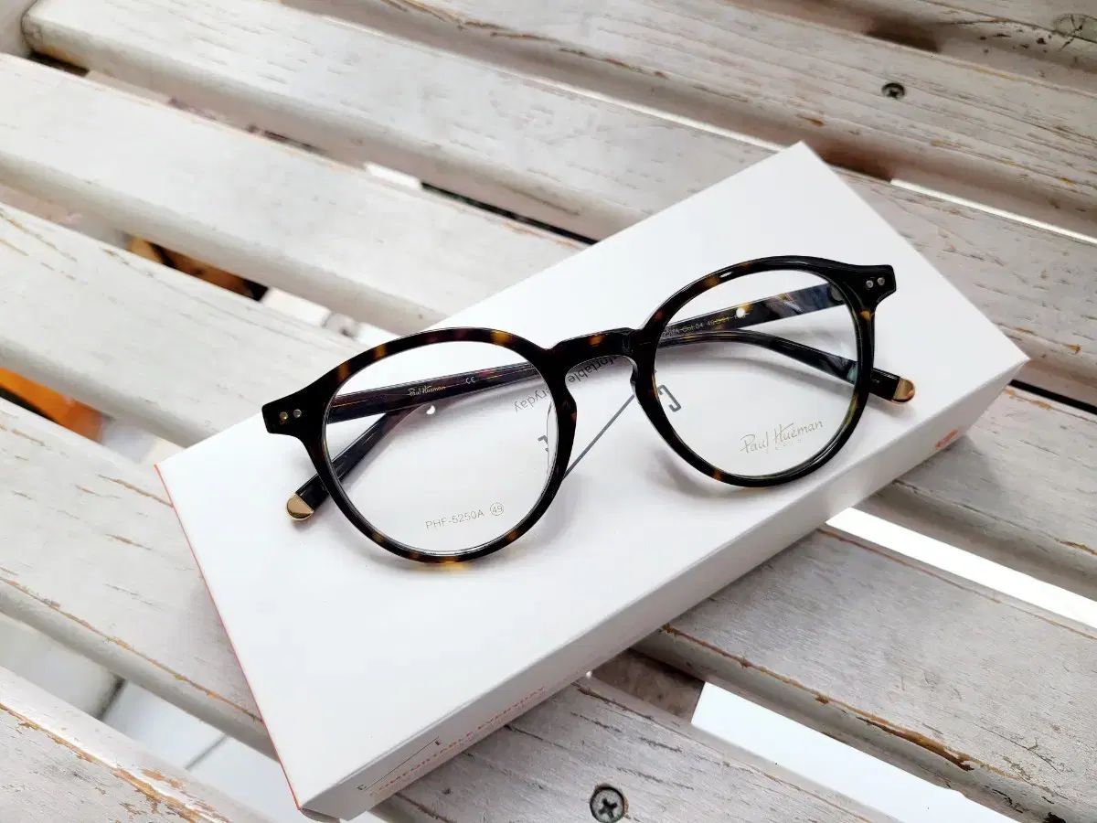 ポールHUMAN MADEメガネ PHF-5250 A ジーン レオパード ウェリントン
