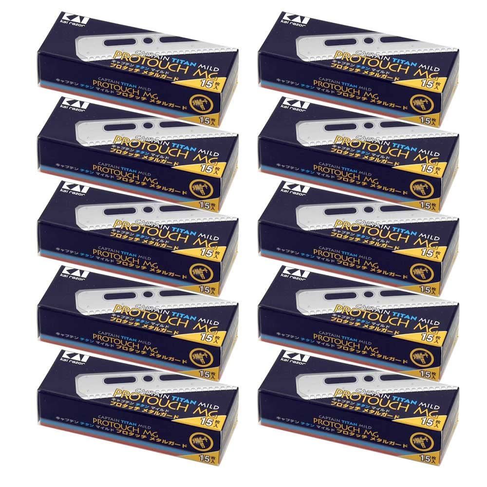 貝印カミソリ 業務用 プロタッチ メタルガード15 マイルド チタン カイキャプテン