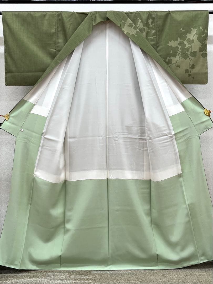  本場大島紬 染大島 縞大島 さが美扱い 正絹 旗印 躾糸付き A 087 紬 着物