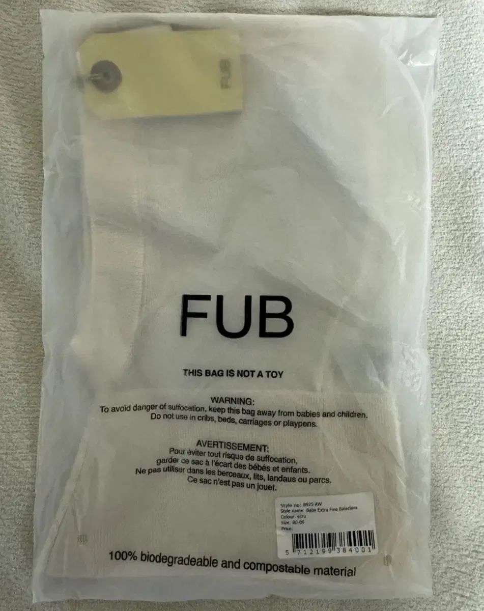 FUB ファー エクリュ 薄い クラバ 8086