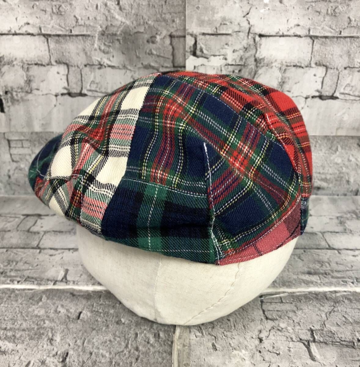 POLO RALPH LAUREN ポロラルフローレン キャスケット ハンチング 90 s パッチワーク レッド グリーン