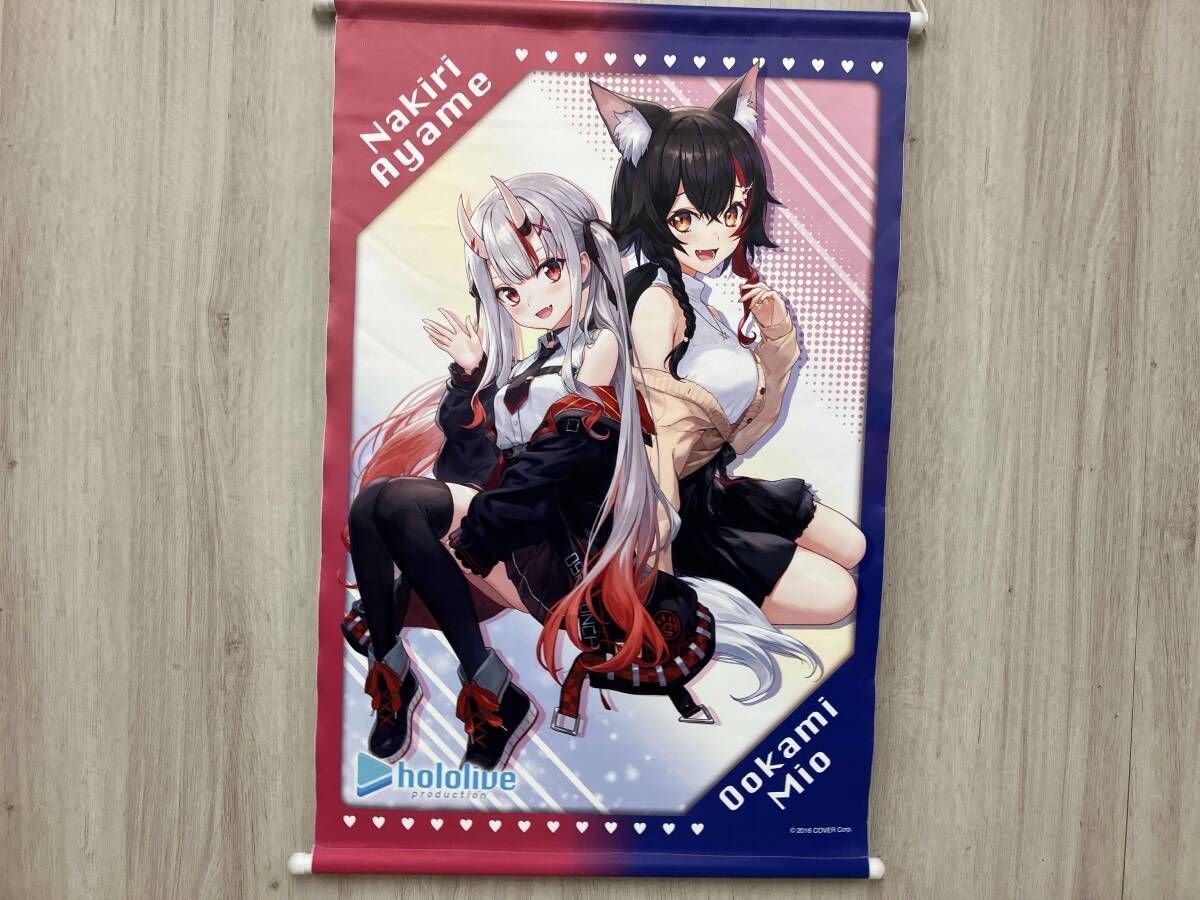 新品　【モーリーオンライン限定】ホロライブ　タペストリー　百鬼あやめ＆大神ミオ 新品 モーリーオンライン限定 ホロライブタペストリー 百鬼あやめ/大神