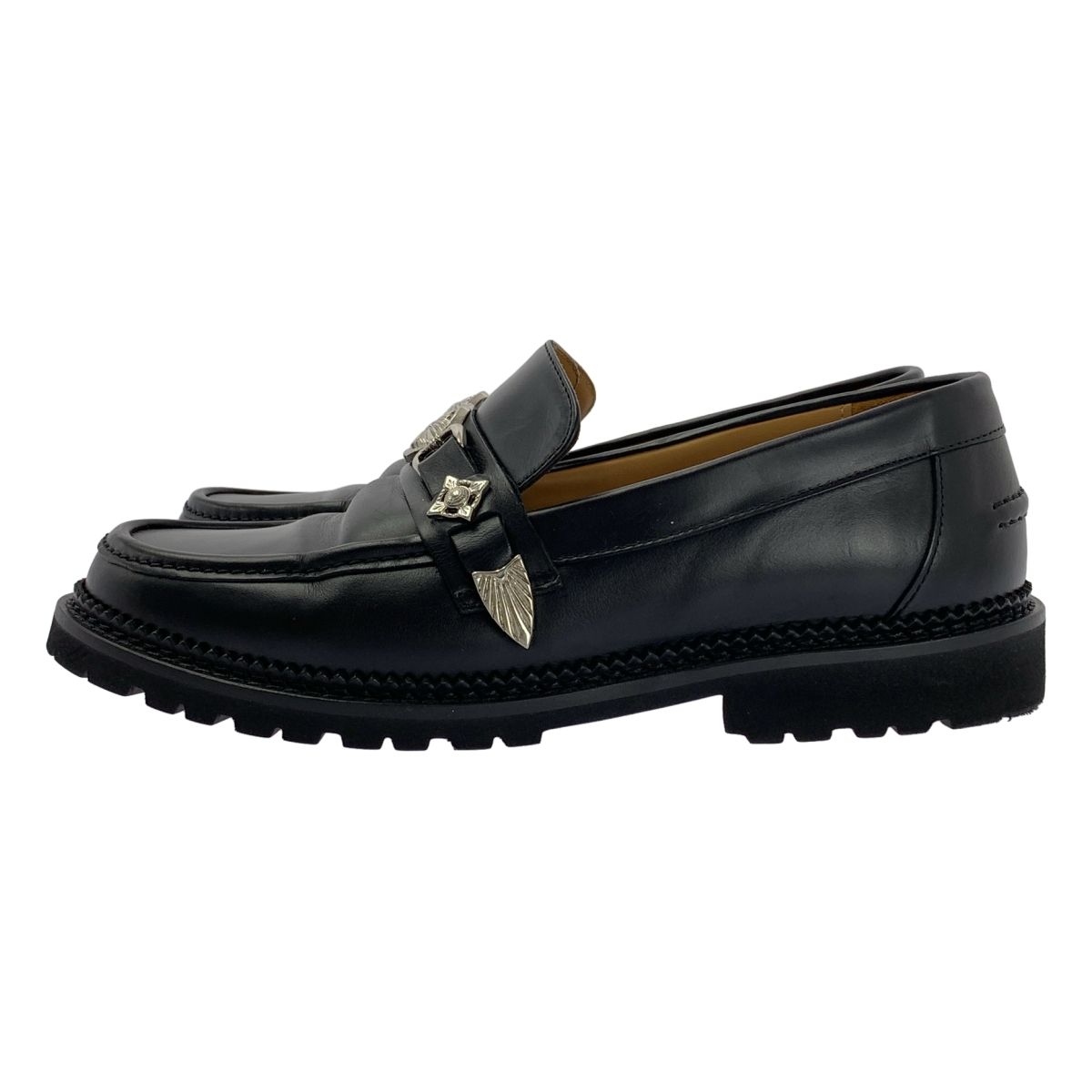 TOGA VIRILIS トーガビリリース VIBRAM METAL LOAFER ビブラム メタル ローファー 42 ブラック メンズ