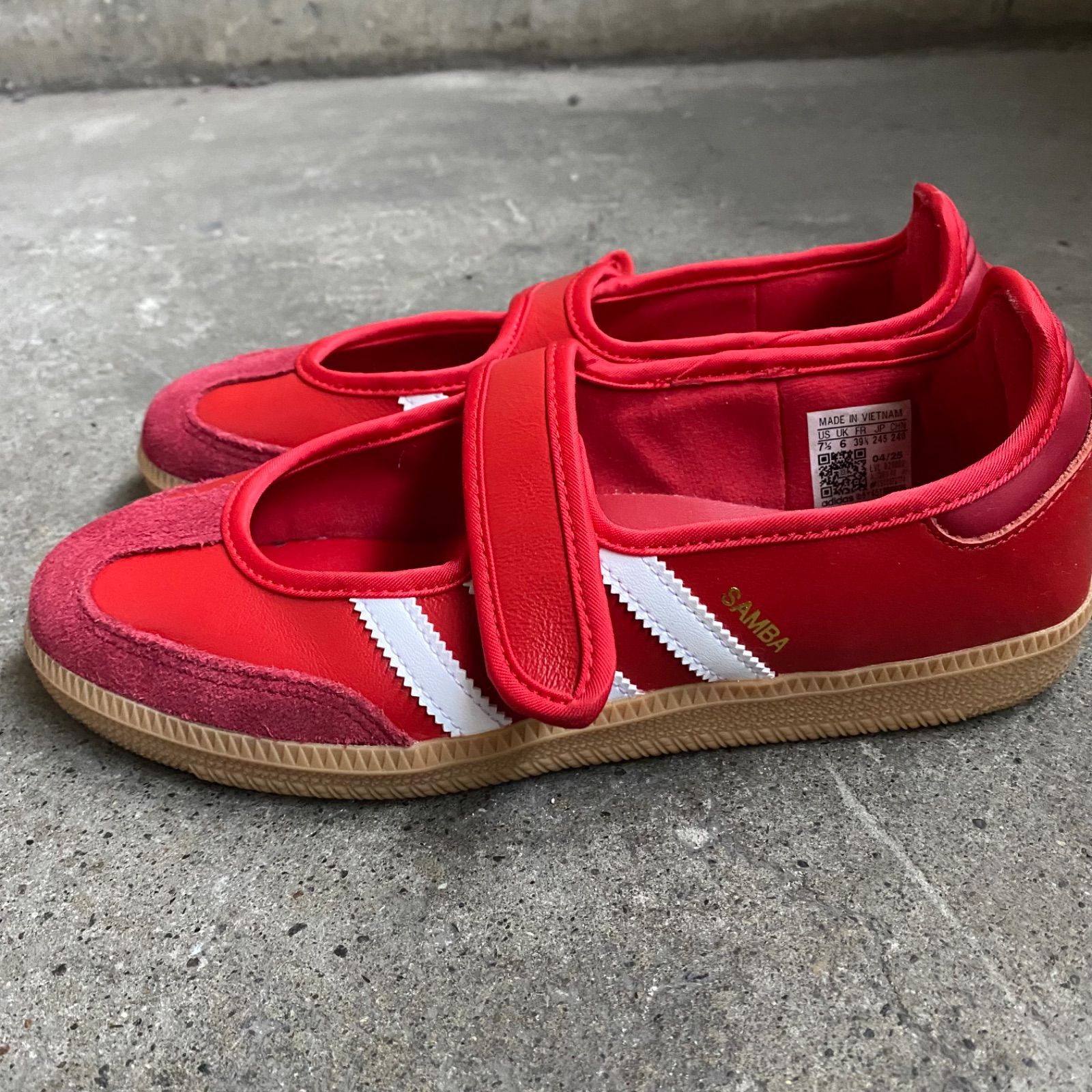 adidas Samba Jane w 24.5cm Red アディダス サンバジェーン