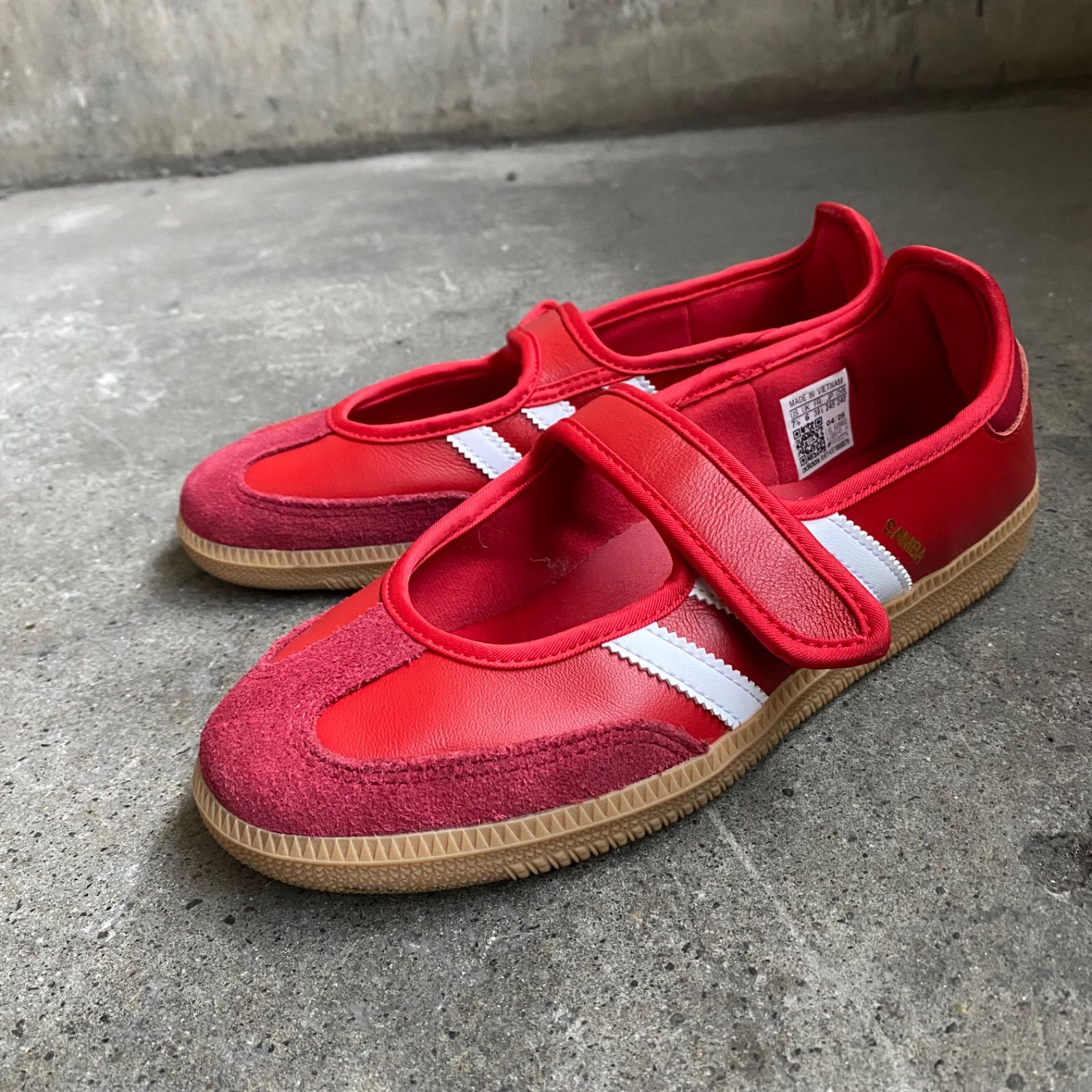 adidas Samba Jane w 24.5 cm Red アディダス サンバジェーン ウィメンズ レッド メリージェーン