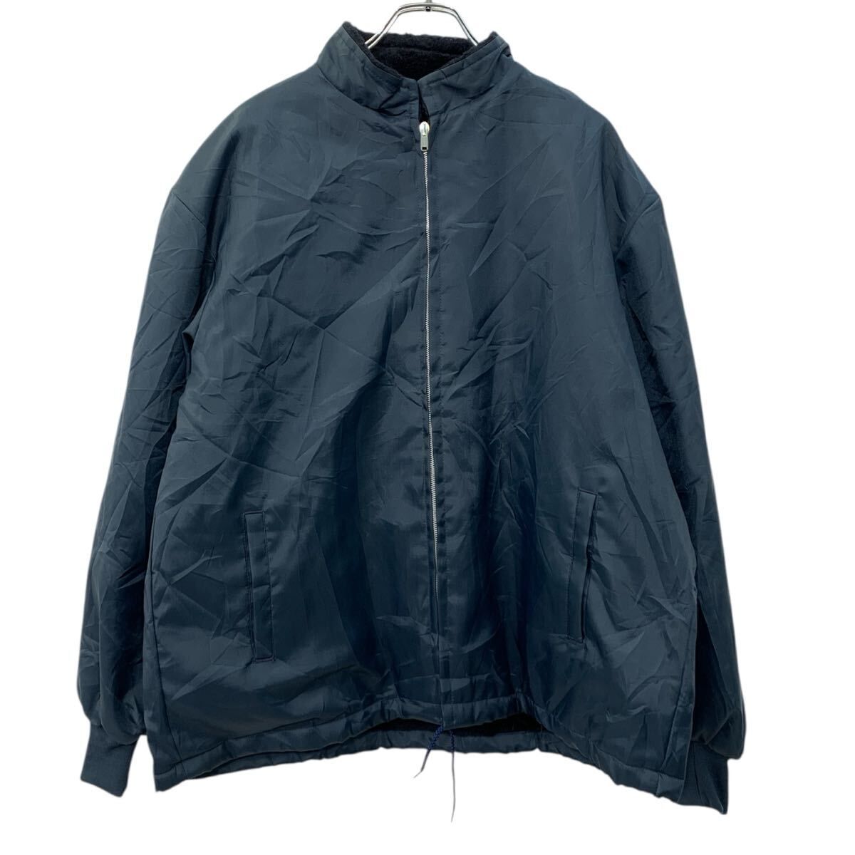 USA製 GREAT LAKES ナイロンジャケット XL ダークネイビー系 ジップ
