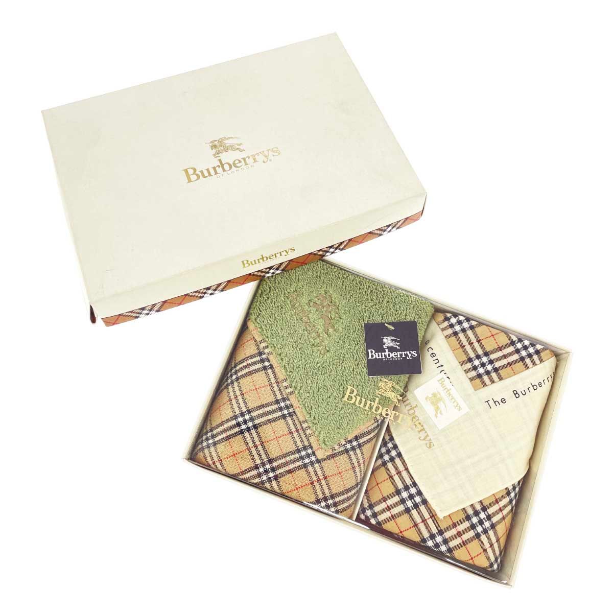 Burberry's バーバリーズ ハンカチ2枚 ホースロゴ/ノバチェック