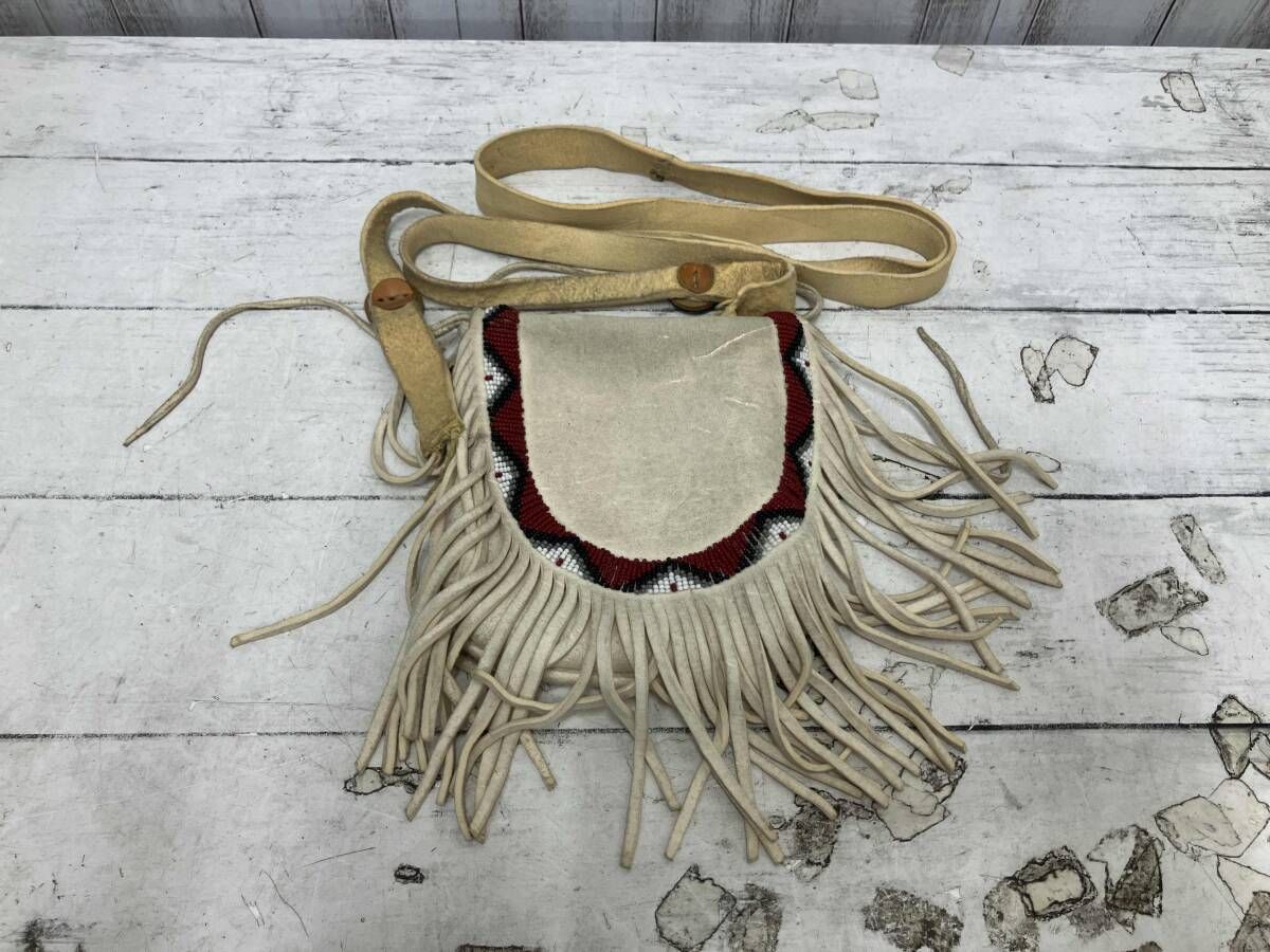 その他 鹿革 メディスンバッグ ビーズ ショルダ-バッグ - メルカリ