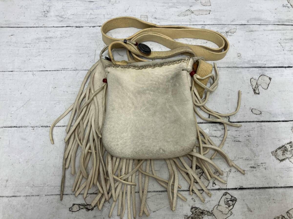 その他 鹿革 メディスンバッグ ビーズ ショルダ-バッグ - メルカリ
