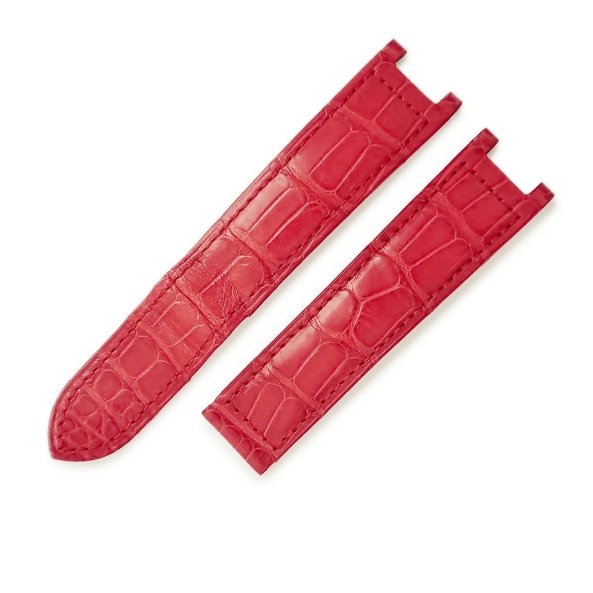 カルティエ Cartier 腕時計パーツ クロコバンド クロコダイル レッド 替え ベルト ストラップ 本革 予備 スペア 部品 パーツ 20ｍｍ 赤