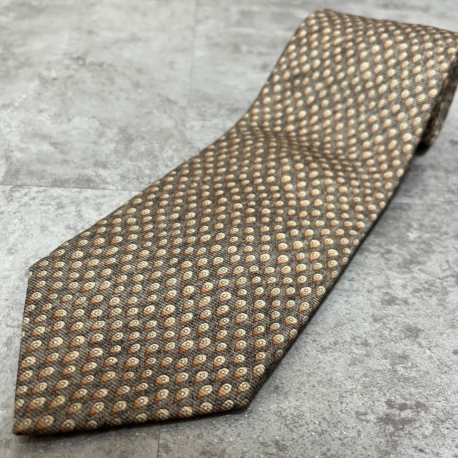 BVLGARI】ドット柄ネクタイ グレー 最高級 セッテピエゲ - メルカリ