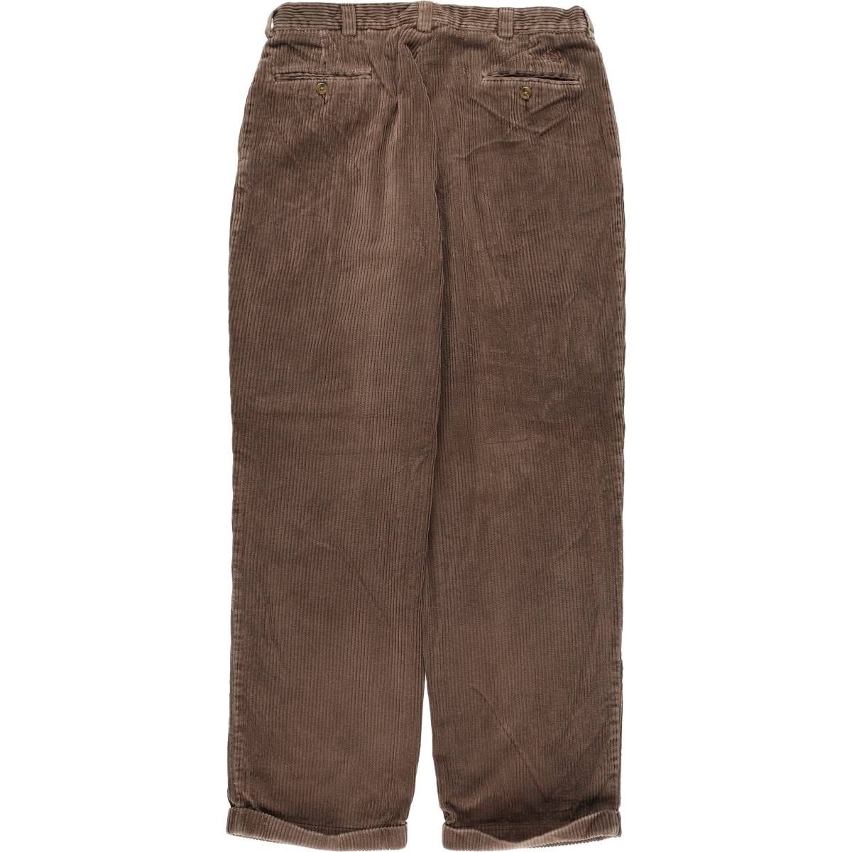 古着 トミーヒルフィガー TOMMY ツータック 太畝 コーデュロイパンツ メンズw 34相当 eaa 593205