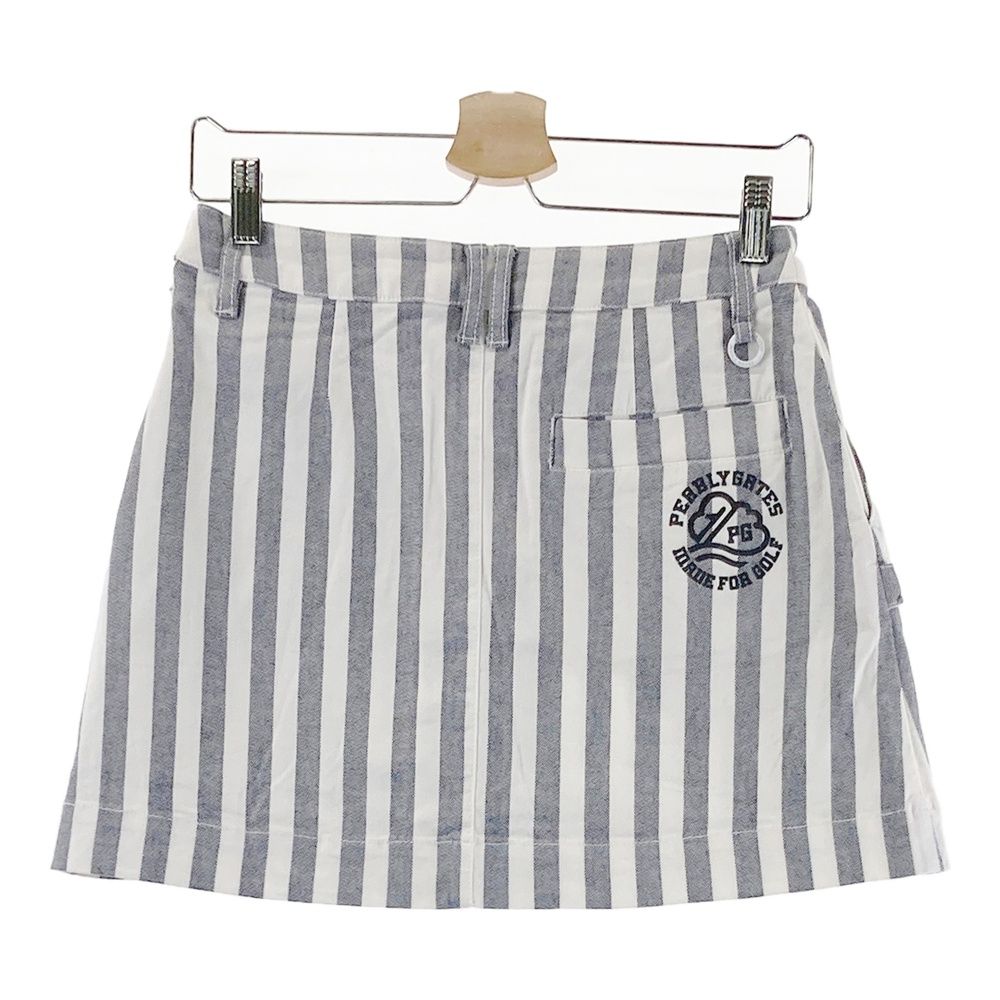 美品‼️パーリーゲイツ ストライプ スカート サイズ00 サイズ：0 PEARLY GATES パーリーゲイツ ストレッチスカート 麻混