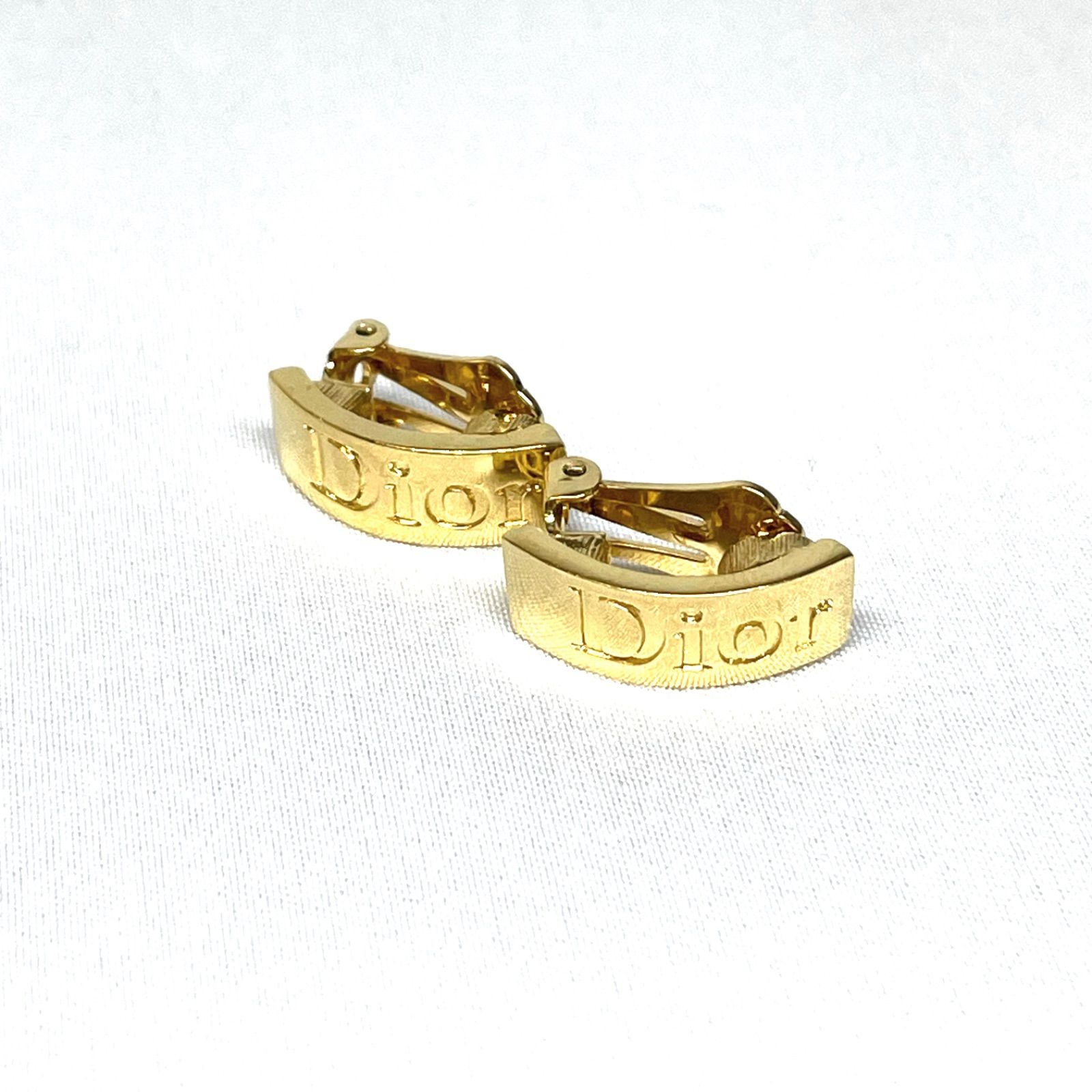 DIOR ディオール ロゴ イヤリング ゴールド 55199