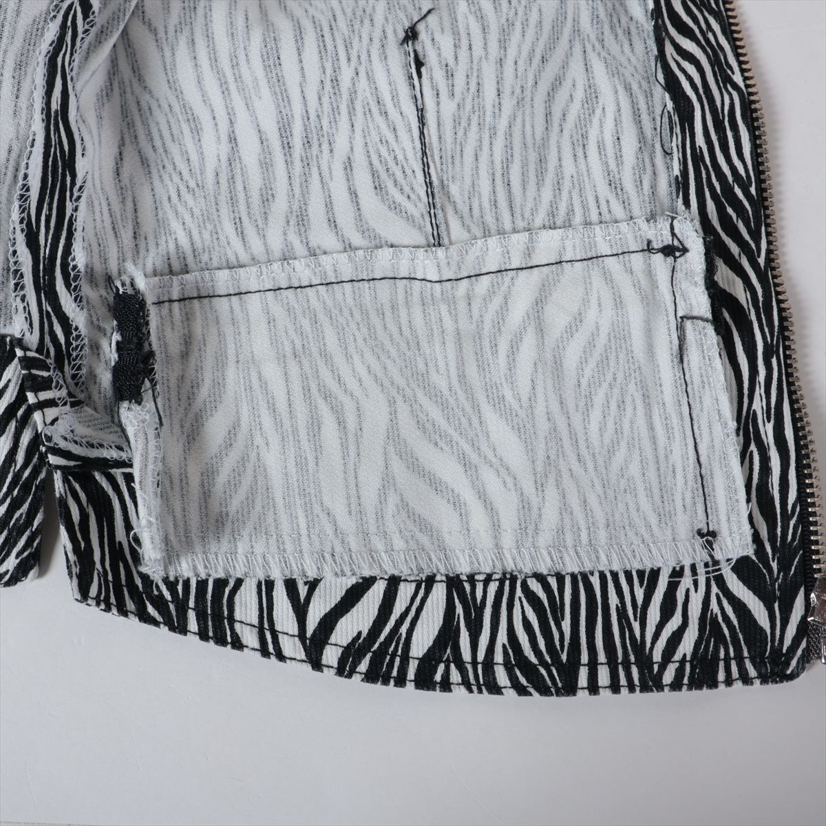 VERSACE ヴェルサーチ ベスト コットン ゼブラ柄 10 ノースリーブ