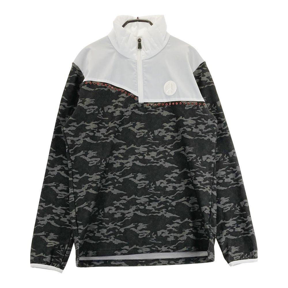 サイズ：03 ROCK DUDE ロックデュード ハーフジップ長袖Tシャツ 襟中綿