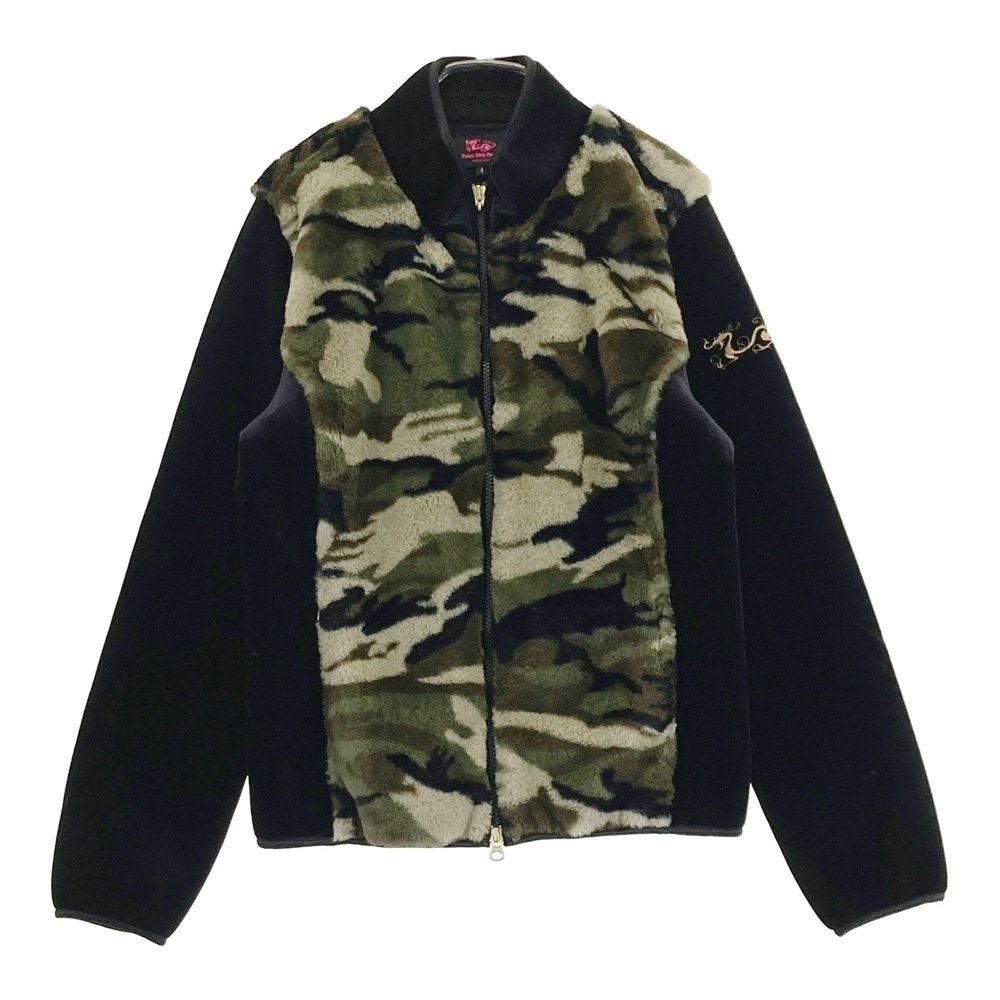 サイズ 4 DANCE WITH DRAGON ダンスウィズドラゴン ボアジャケット カモフラ カーキ系 ゴルフウェア メンズ ストスト