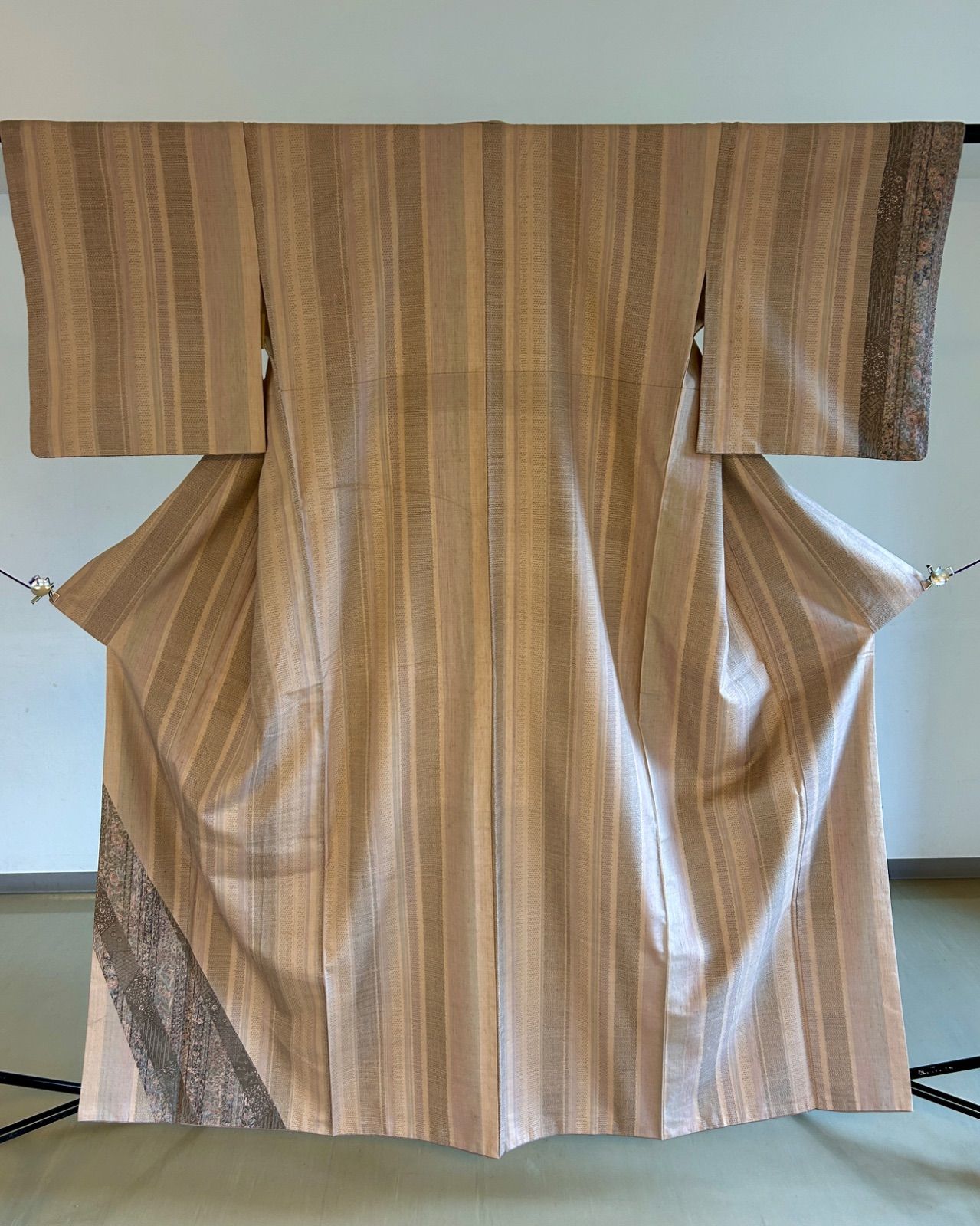 袷 紬付け下げ 裄長め】更紗 身丈167.5L寸 KあA131 - メルカリ