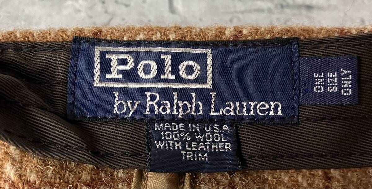 90’s Polo RalphLauren ウール ツイード キャップ 90's Polo RalphLauren ウール ツイード キャップ 90's Polo