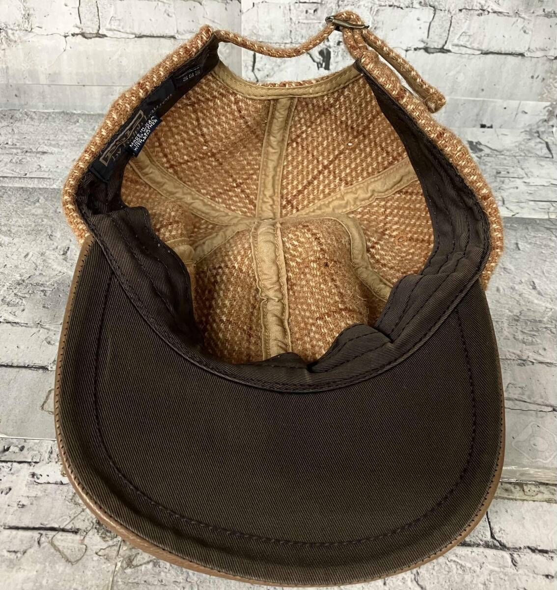 90’s Polo RalphLauren ウール ツイード キャップ POLO RALPH LAUREN ポロラルフローレン 90s ウールツイードキャップ