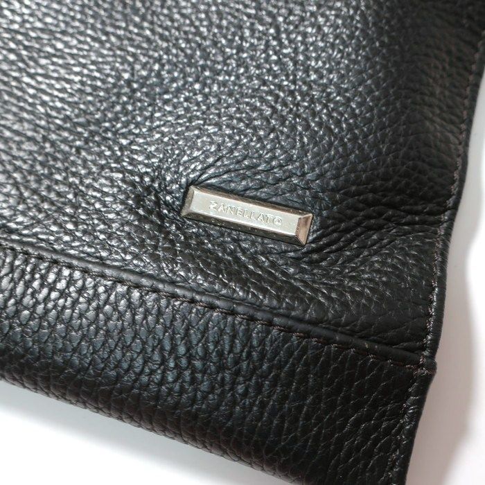 ザネラート レザークラッチバッグ ハンドストラップ ブラック 5290 bidi