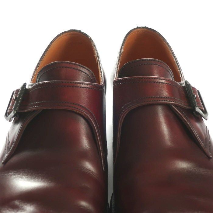 J.M. WESTON 529バーガンディ シングルモンク 7E 極美品 ジェイエムウエストン J.M WESTON 紳士靴/レザーシューズ