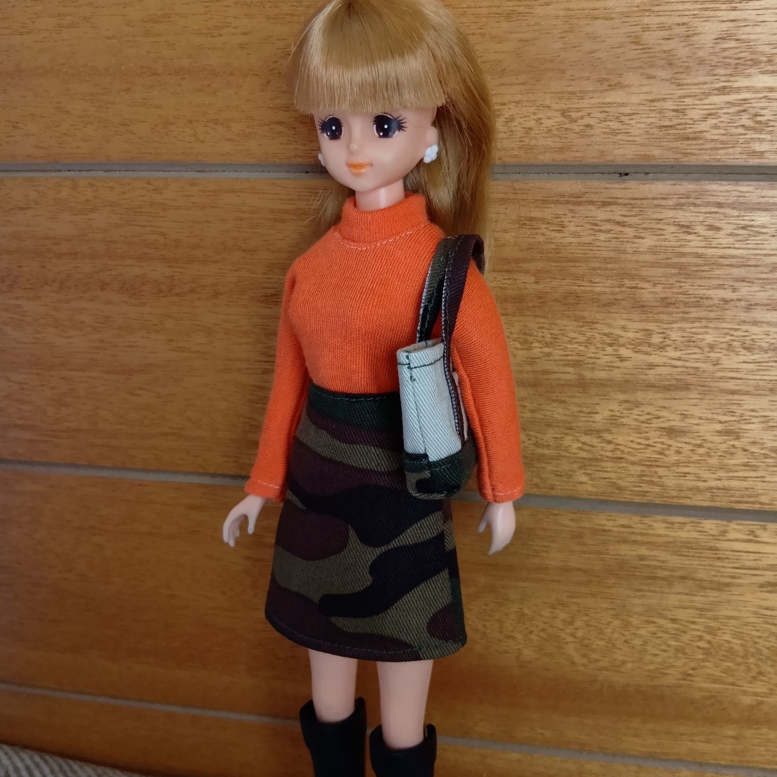 No.449 ジェニーちゃんのお出かけ3点セット（オレンジ/グリーン系迷彩