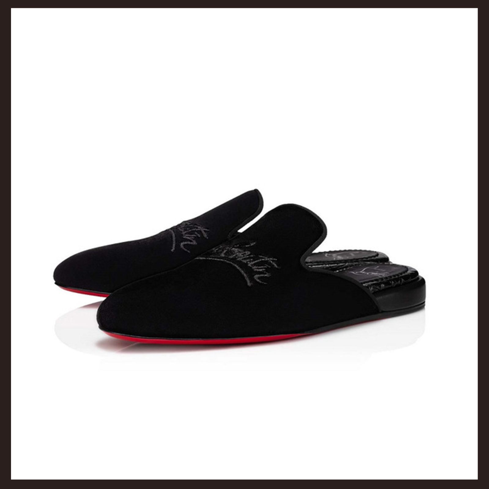 Christian Louboutin クーリト フラット ブラック 26 5 cm相当 クリスチャンルブタン