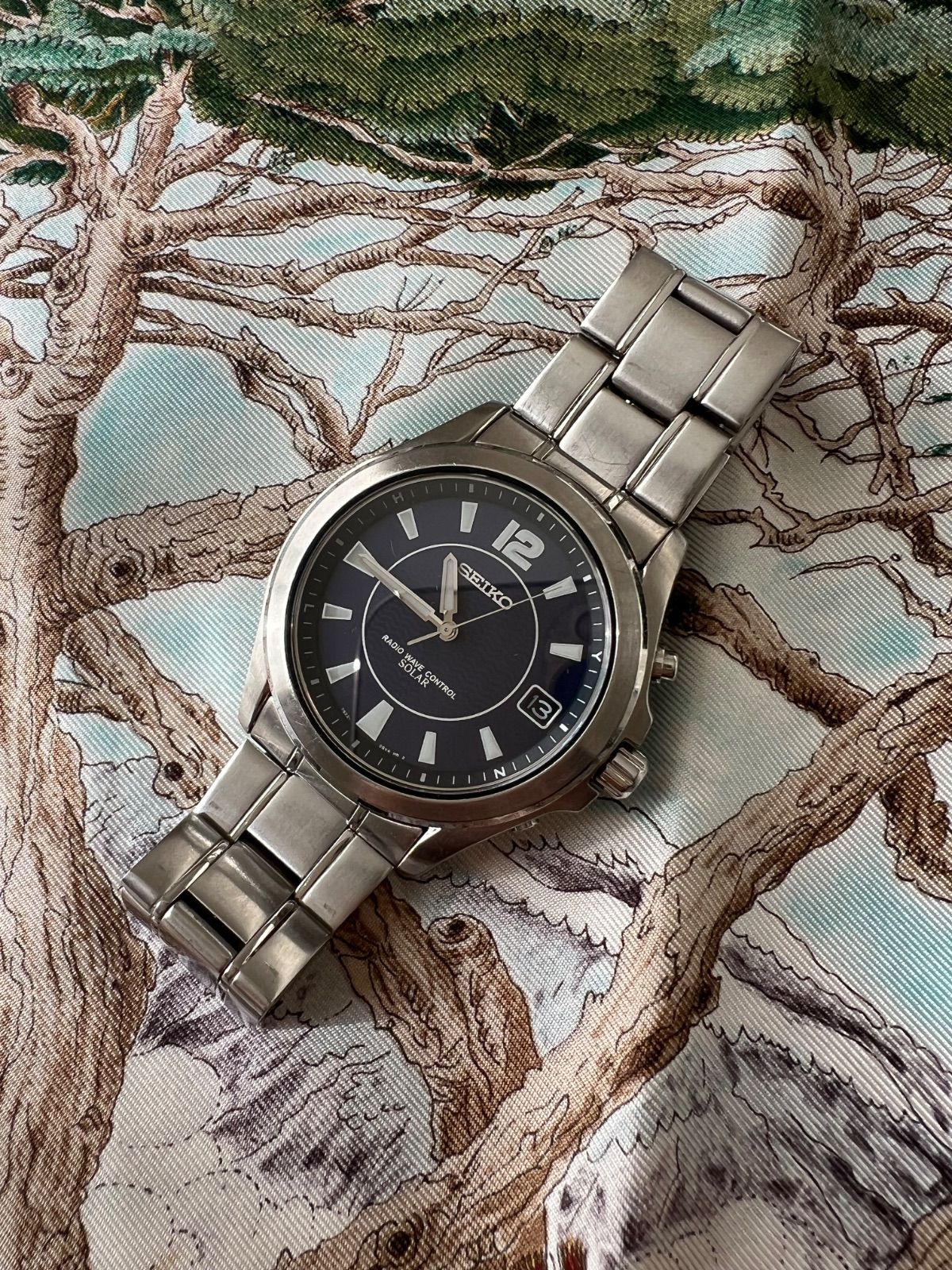 セイコー SEIKO 電波ソーラー時計 7 B 22 0 AZ メンズ 稼働品