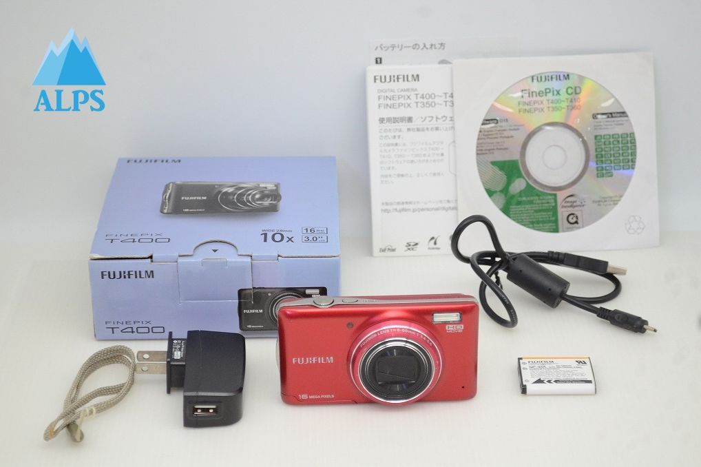 FUJIFILM フジフィルム FinePix T400 コンパクトデジタルカメラ レッド