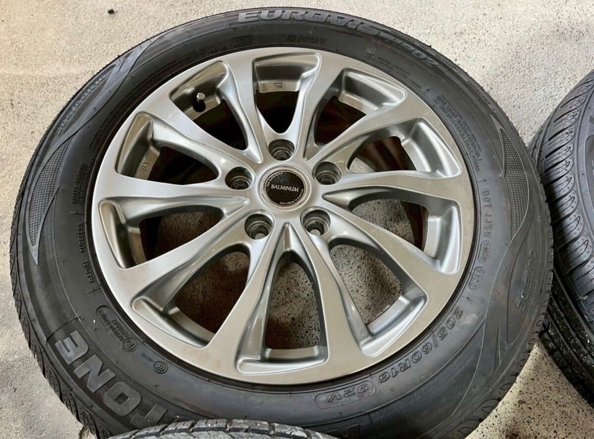 255 4 06 バリ山 205 60 R 16 EUROVIS HP 02 製 6 5 J 54 PCD 114 3 H ハブ径約70 mm ラジアルタイヤ サマータイヤ
