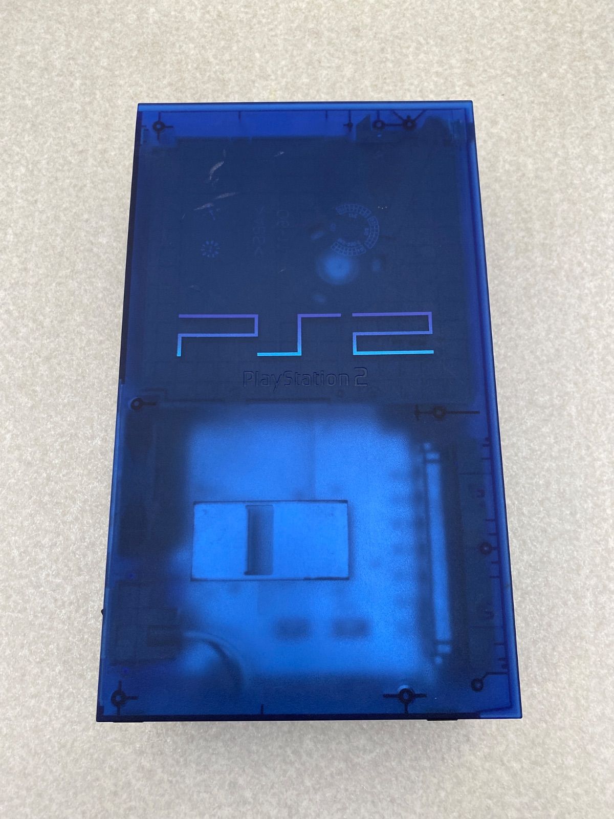 PlayStation 2 本体 オーシャン ブルー SCPH 37000 動作品 コントローラー2点