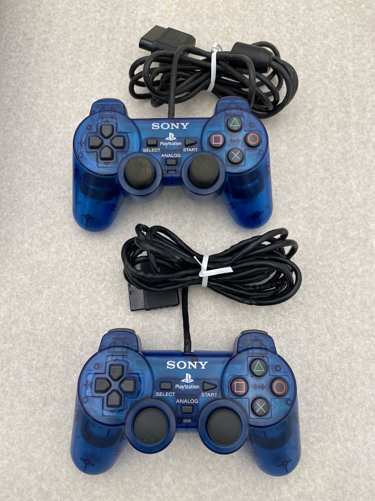  PlayStation 2 本体 オーシャン ブルー SCPH 37000 動作品 コントローラー2点 本体 プレイステーション2(PS2)