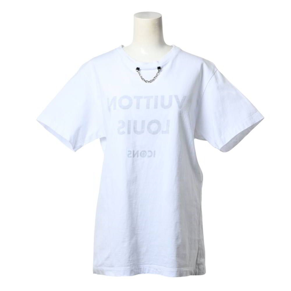 LOUIS VUITTON FITS02 反転ロゴプリント チェーンディテール Tシャツ