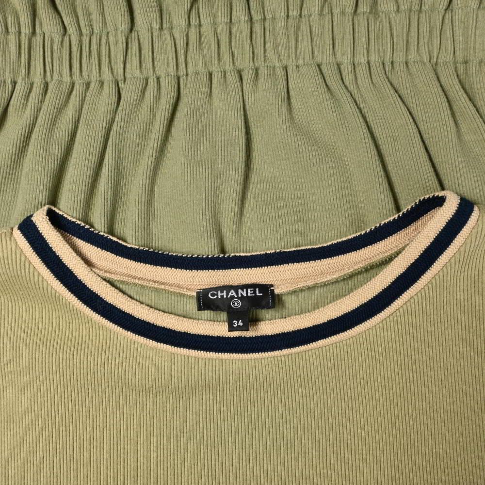  CHANEL リブ コットン カットソー 半袖(Tシャツ) Tシャツ カットソー