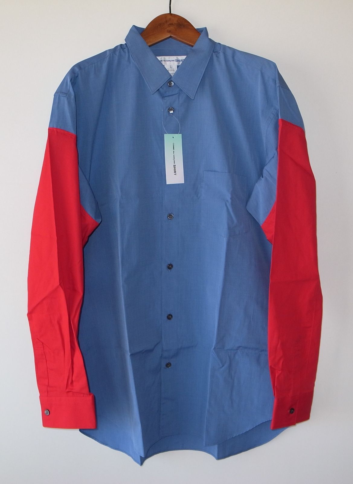 commme des garscons shirt コムデギャルソン 長袖 シャツ sizeL 袖