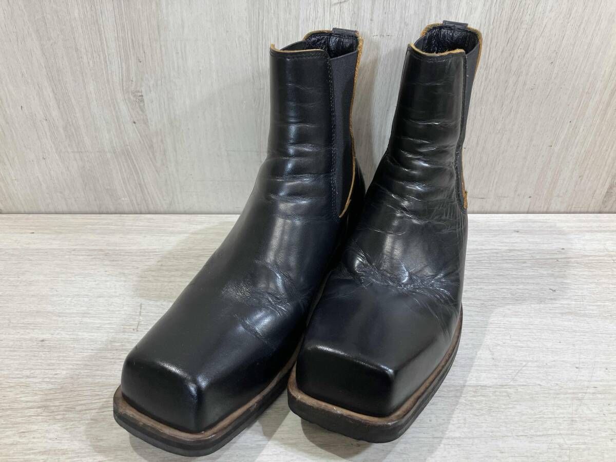 通年 AFTER PRAY アフター プレイ サイドゴアブーツ レザー ブラック 黒 牛 カウ サイズ表記42 ウエスタンチェルシーブーツ