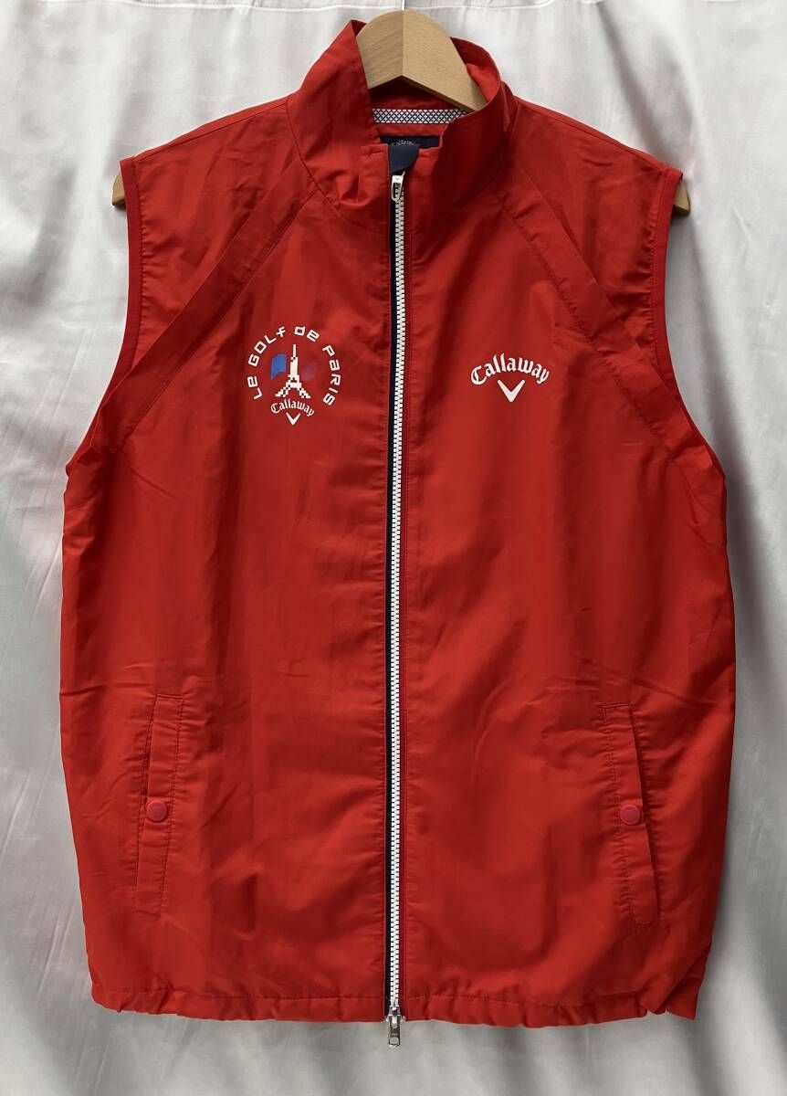 callaway キャロウェイ 2way ベスト ジャケット メンズ M 赤 レッド