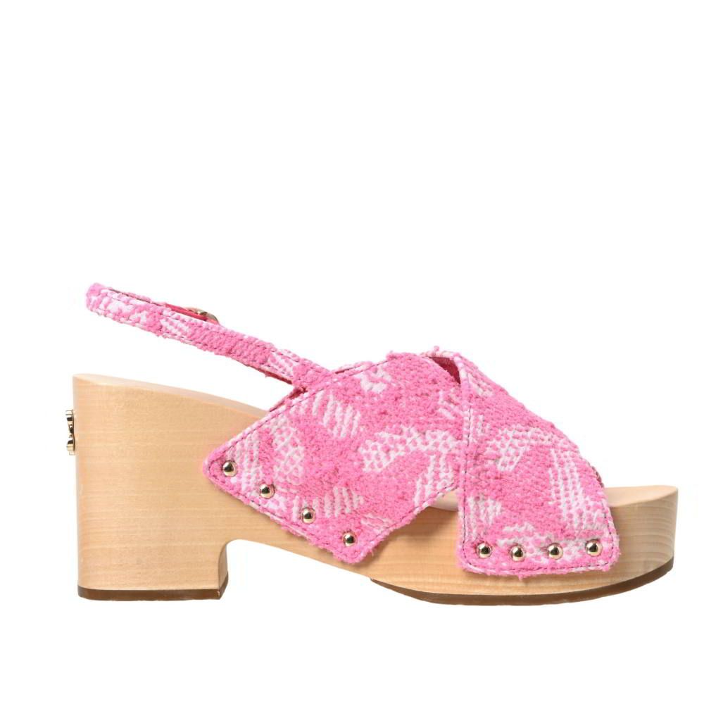 CHANEL 24C G45389 ココマーク クローバー モチーフ ツイード ウッド