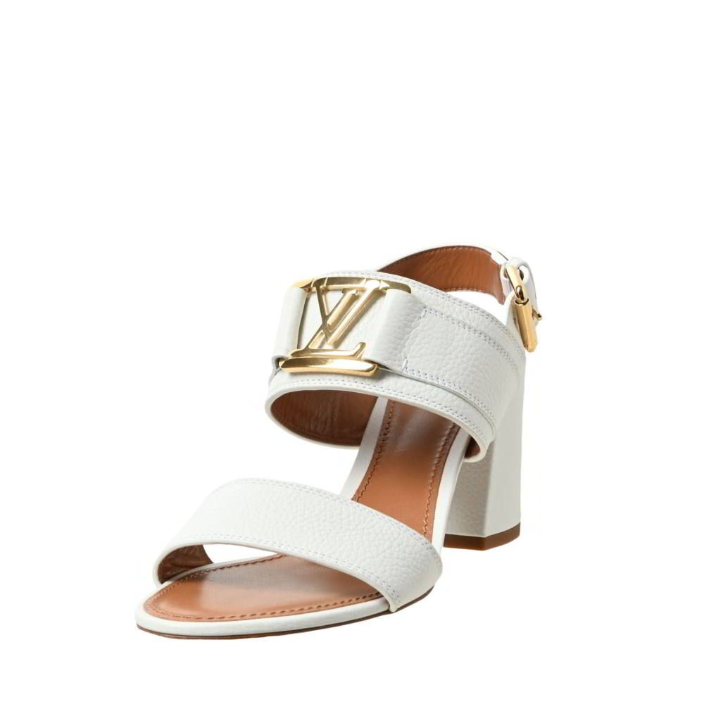 ★新品未使用★ルイヴィトン　サンダル　ホライズンライン　40 レザー　ホワイト LOUIS VUITTON ホライズンラインLVモチーフ レザー サンダル - メルカリ