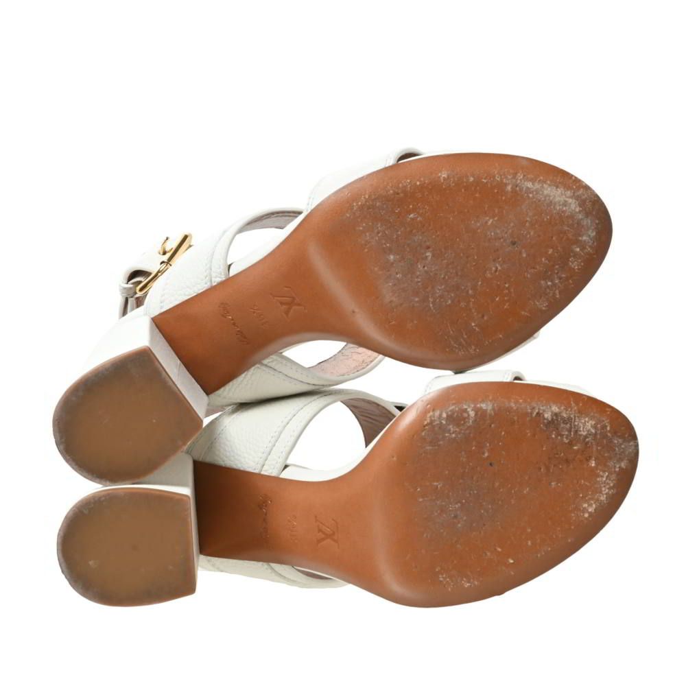 LOUIS VUITTON ホライズンラインLVモチーフ レザー サンダル - メルカリ