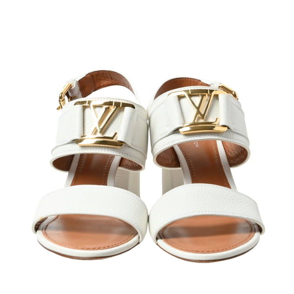 LOUIS VUITTON ホライズンラインLVモチーフ レザー サンダル - メルカリ